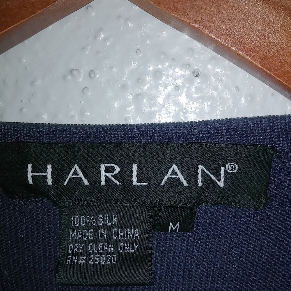 Harlan M Silk Knit Long Sleeved Crew Neck Pullover Top Eggplant - Picture 2 of 7